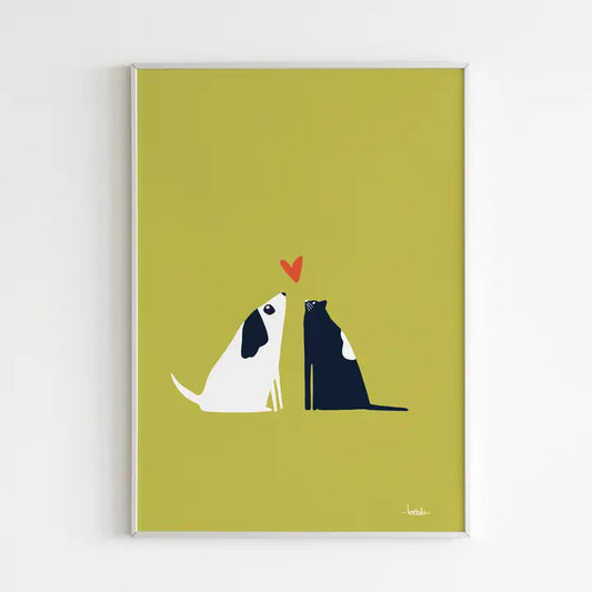 Affiche 'Love cat and dog'