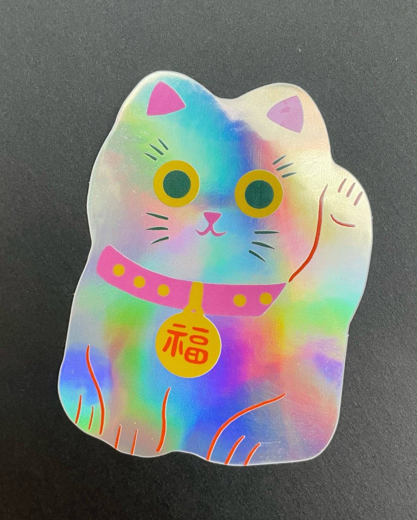 Autocollant chat porte-bonheur