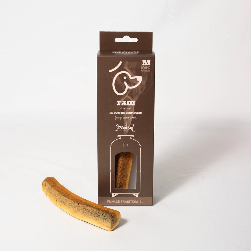 Bois de cerf biseau à mâcher fumé au jambon sans arôme - FABI
