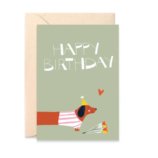 Carte 'Birthday Sausage Dog'