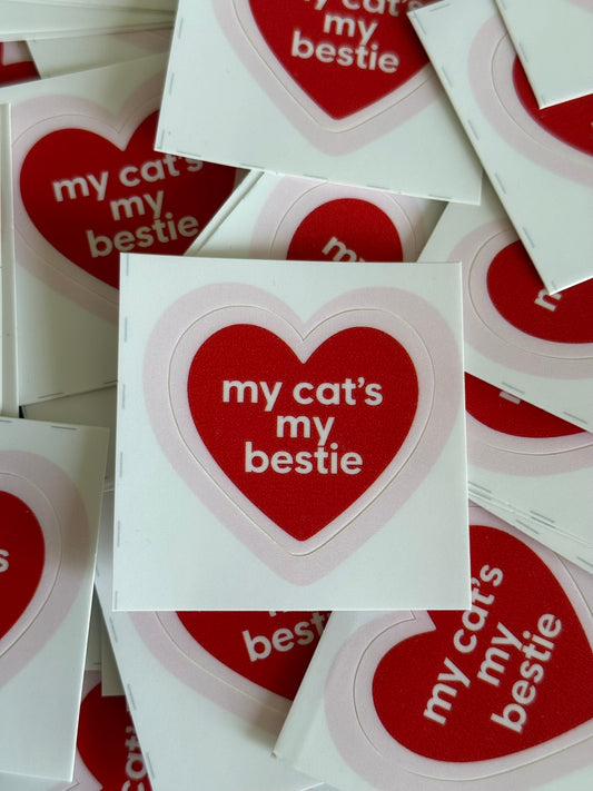 Sticker My cat's my bestie