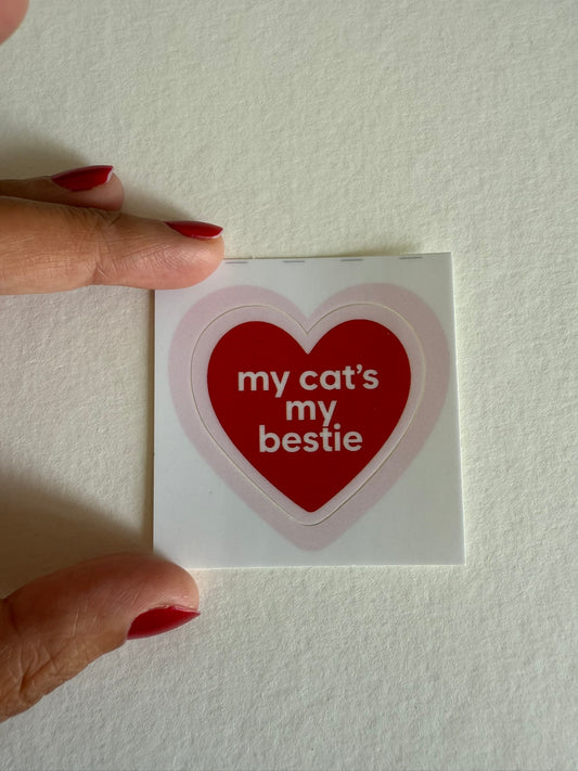 Sticker My cat's my bestie
