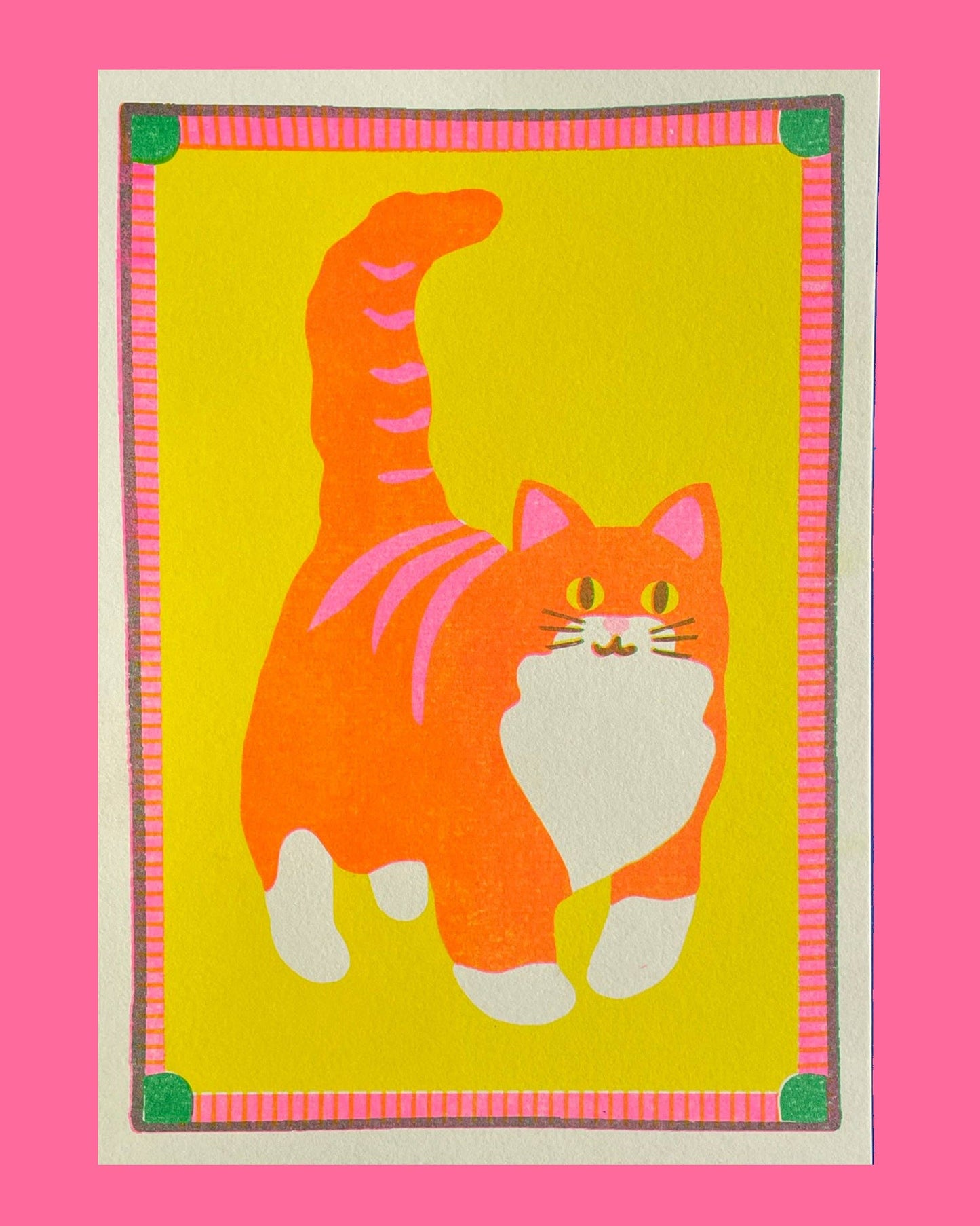 Impression mini de chat roux