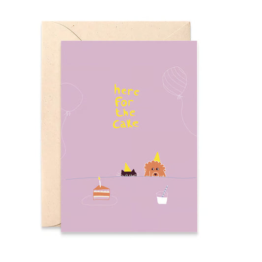 Carte 'Here for the cake'