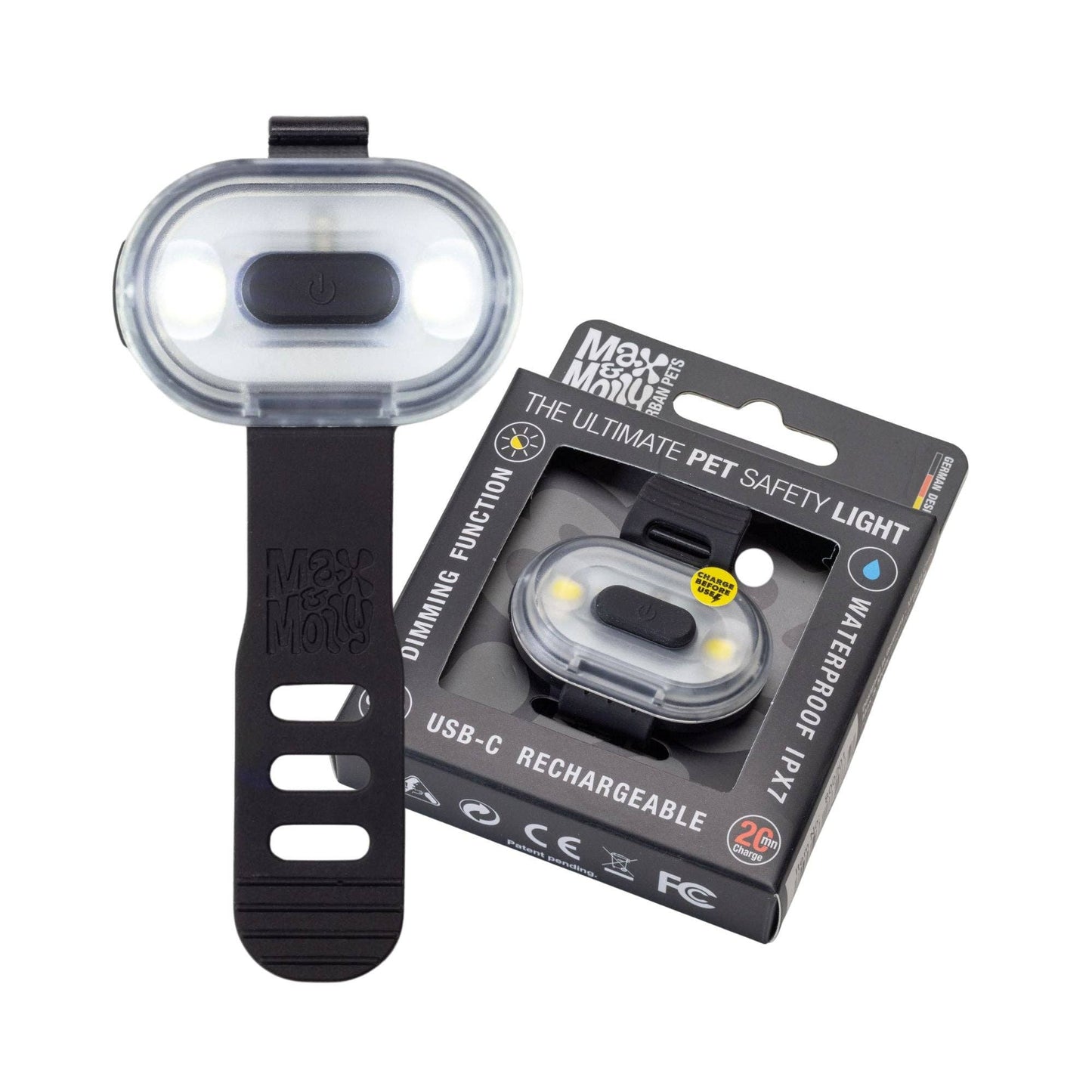 Lumière de sécurité pour chiens - Matrix 2.0 Ultra LED - noir
