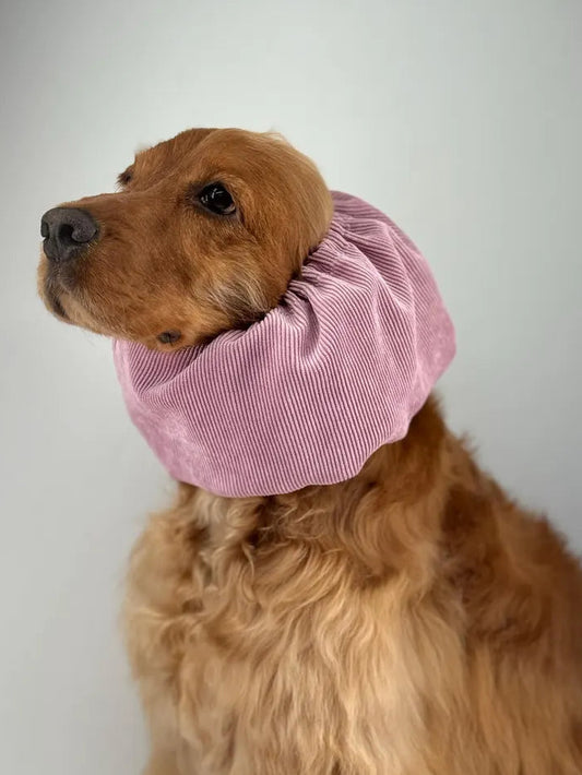 Snood en velours cÎtelé - Rose poudré