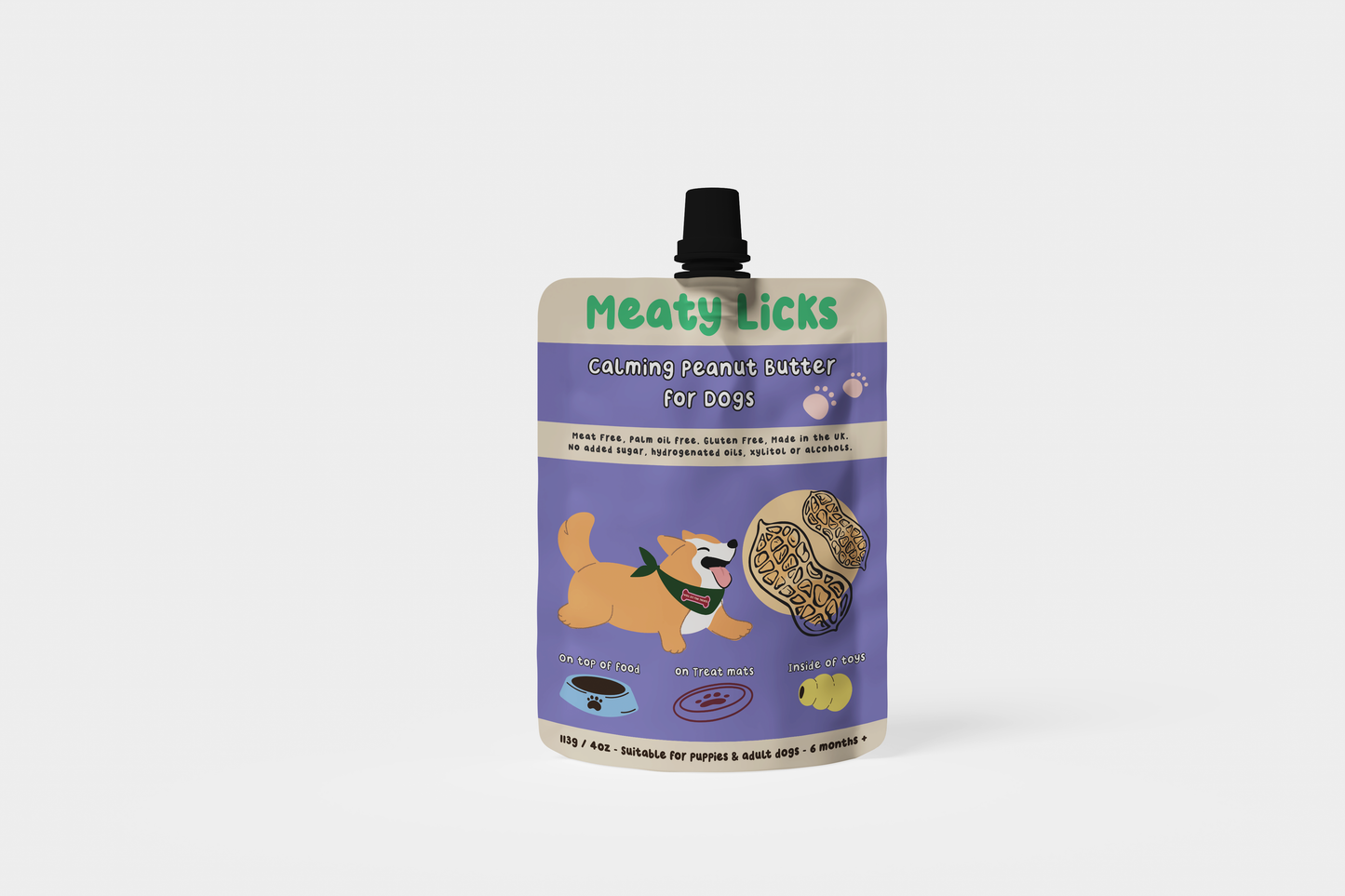 Poche de beurre de cacahuète apaisant pour chiens