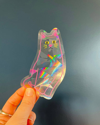 Autocollant attrape-soleil chat