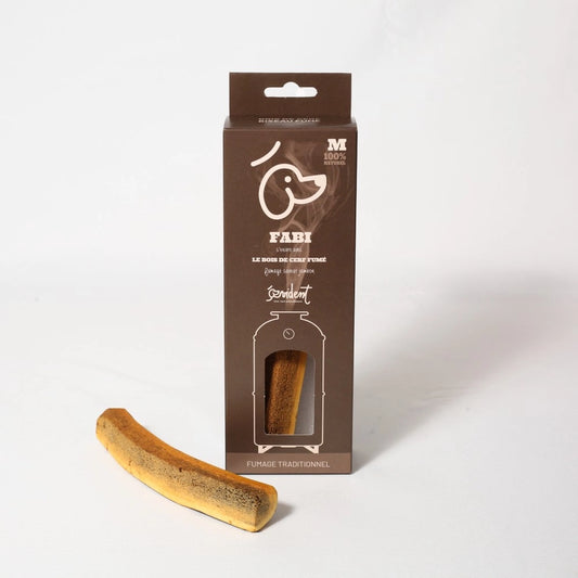 Bois de cerf biseau à mâcher fumé au jambon sans arôme - FABI