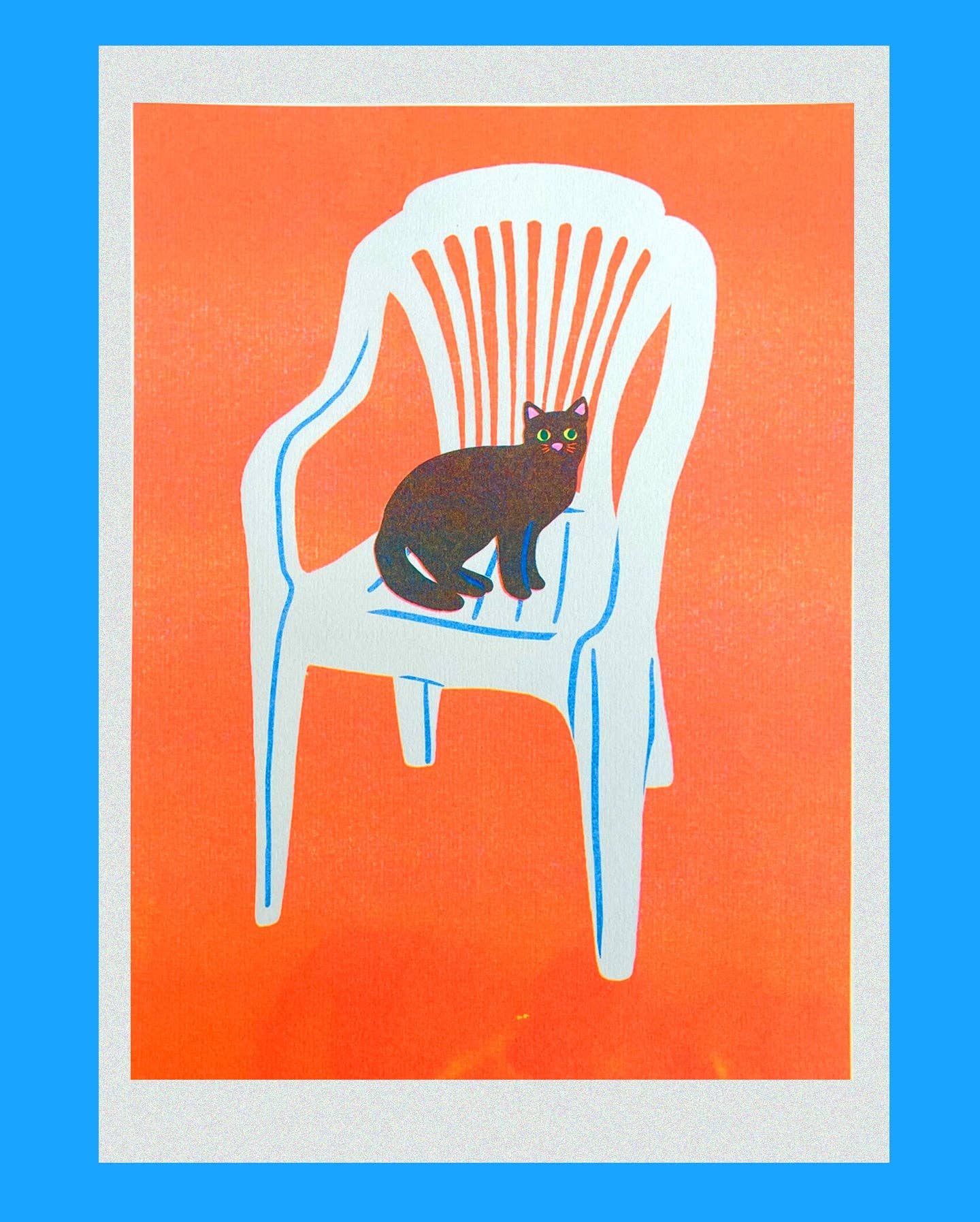 Impression Chat sur une chaise A4