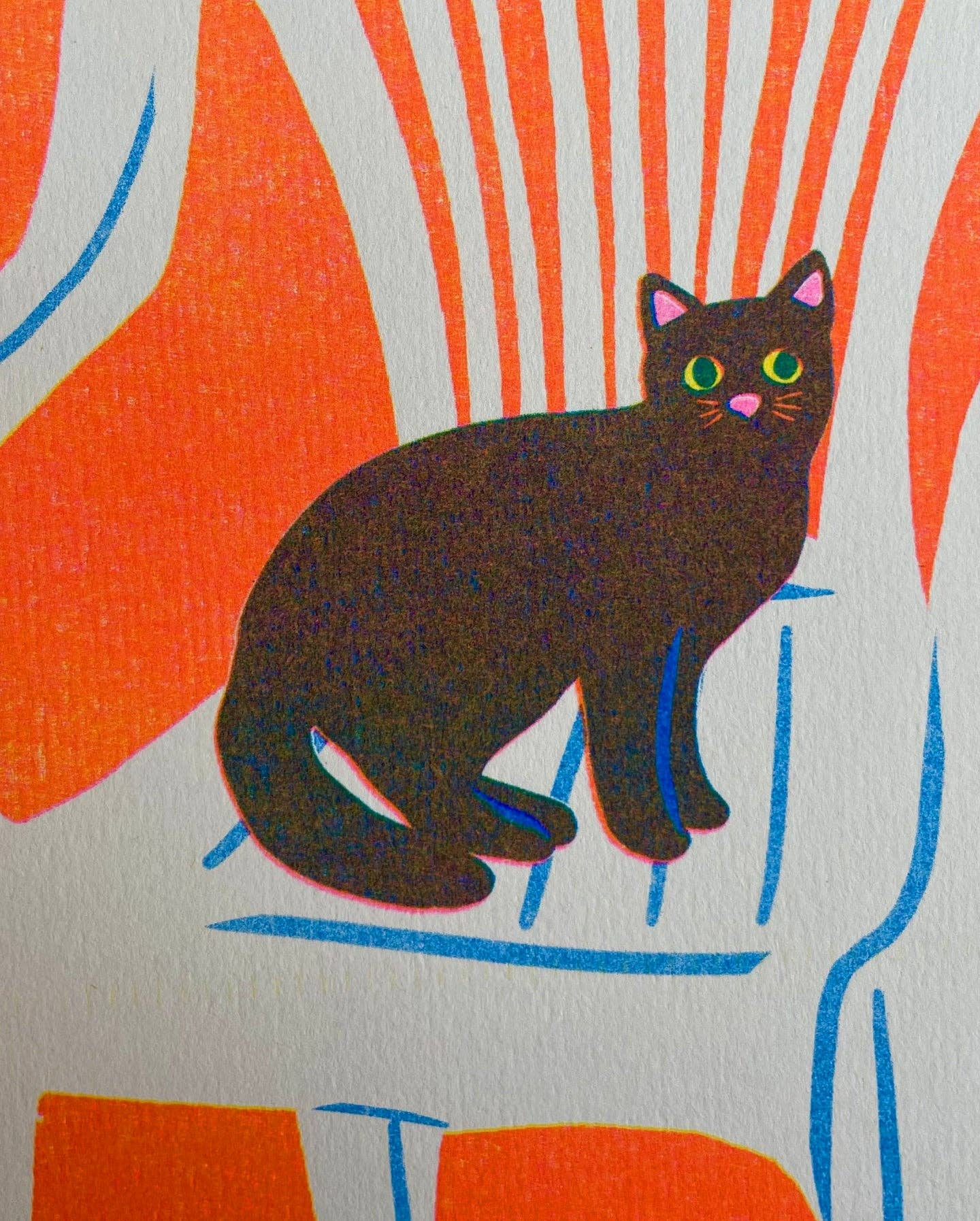 Impression Chat sur une chaise A4