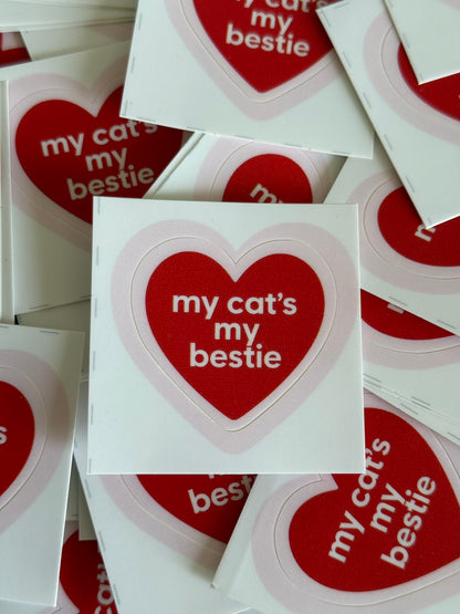Sticker My cat's my bestie