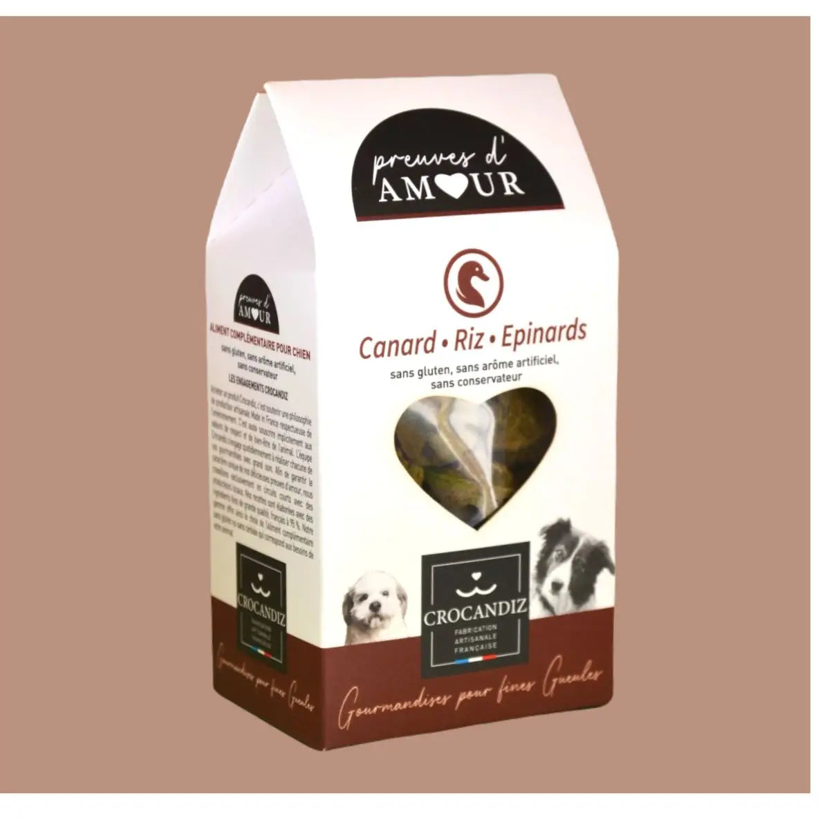 Biscuits pour chien au canard