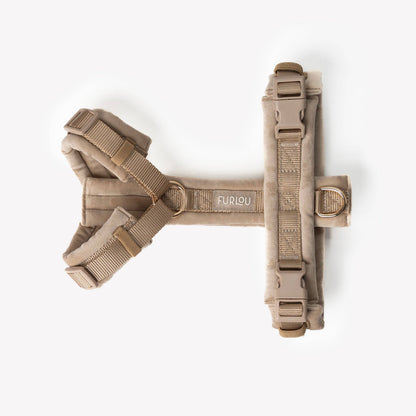 Harnais pour chien en velours - sable